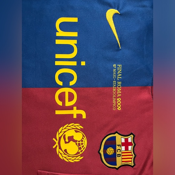 Messi #10 Retro 2009 S-XL UCL Jersey Barcelona soccer blue - Picture 3 of 7